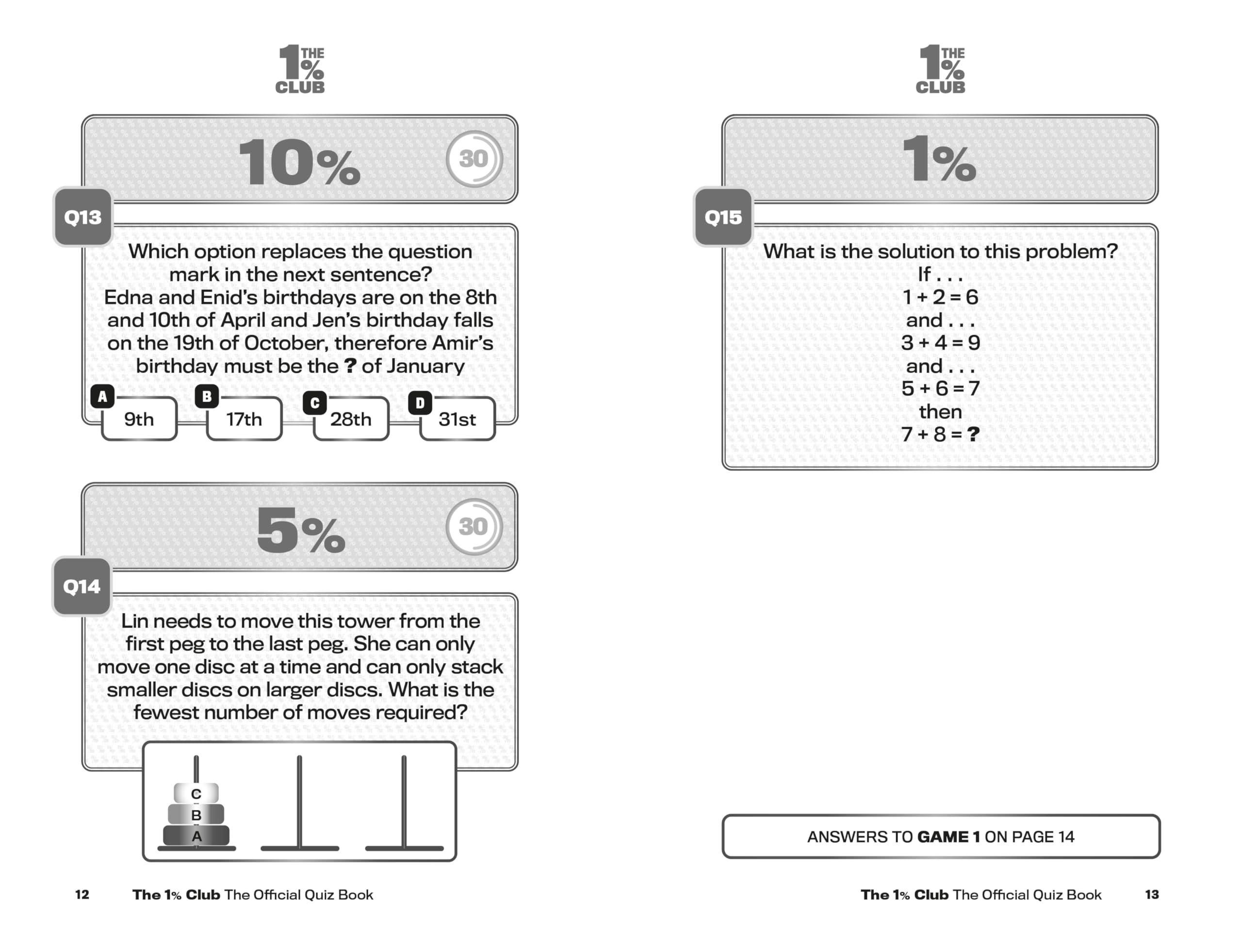 The 1% Club Book 1: The bestselling quiz book for everyone, as seen on TV