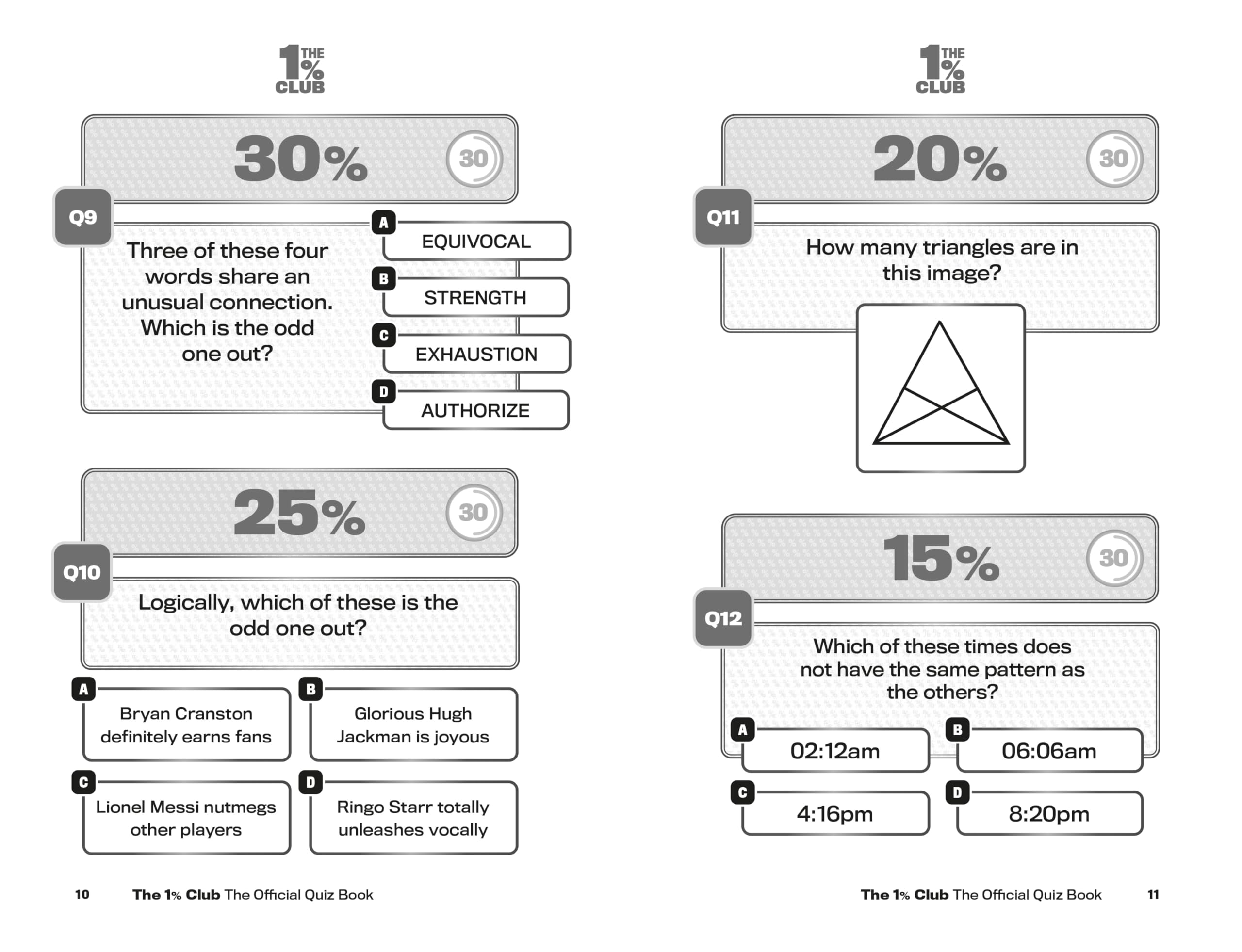 The 1% Club Book 1: The bestselling quiz book for everyone, as seen on TV